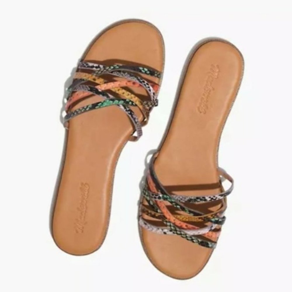 NIB Madewell Snake Print Sandals